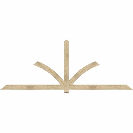 Ekena Millwork Redmond Rough Sawn Timber Gable Bracket, Douglas Fir, 108"W x 40"H x 2"D x 4"F, 9/12 Pitch GBW108X40X0204RED00RDF